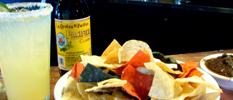 Refreshing Margarita and warm Chips and Salsa are a must at the Blue Adobe Grille