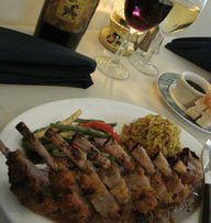 House Specialty Rack of Lamb at Blue Lion in Jackson Wyoming