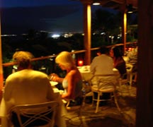 Beautiful lanai dining with a gorgeous view at Capische Italian restaurant on Maui in Wailea.