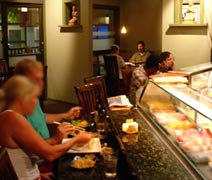 The sushi bar at Kenichi Pacific in Kailua-Kona on the Big Island Hawaii.