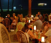 Dining near the harbor at Kona Inn Restaurant in Kailua-Kona on the Big Island.