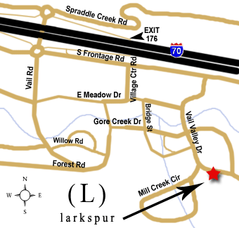 General Map to Larkspur Restaurant for Fine Dining in Vail