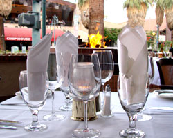 A table waits for you at LG's Steakhouse in Palm Springs