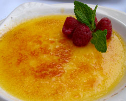Enjoy a delicious Creme Brulee at LG's Steakhouse