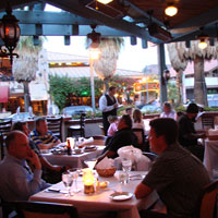 Guests enjoy dinner at LGs Prime Steakhouse in Palm Springs