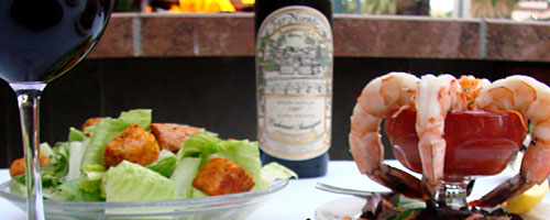 LG's Caesar Salad and Shrimp Cocktail