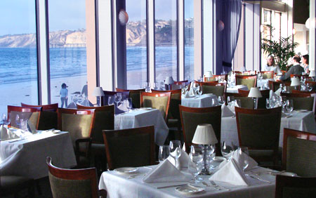 Private Room with a view at The Marine Room Restaurant in San Diego restaurants