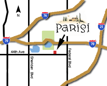 General Map to Parisi for Dining in North Denver