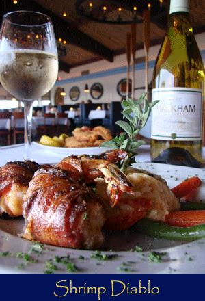 San Diego Restaurants Shrimp Diablo, Fried Calamari, and Roast Prime Rib of Beef at Tom Ham's Lighthouse