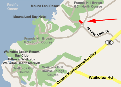 Map to Tommy Bahama at Mauna Lani Shops on Big Island Hawaii