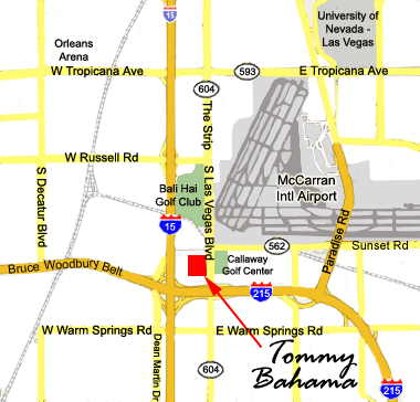 Map to Tommy Bahama at 6653 Las Vegas Blvd in Town Square