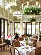 Guests enjoy the sunny Garden Room