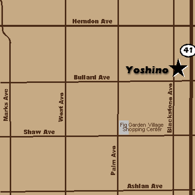 Close up map for Yoshino Restaurant
