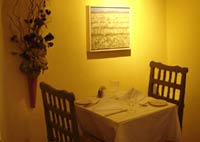 Warm, cozy ambience at 315 Restaurant and Wine Bar in Santa Fe