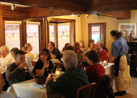 Enjoy creative cuisine in The Blue Lion's casual atmosphere