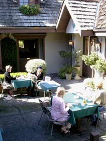 The Courtyard Patio at Grasing's Coastal Cuisine in Carmel.