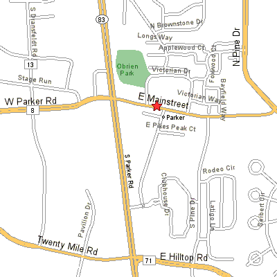 Map of Las Delicias IV Restaurant for Dining in Parker, near Denver, Colorado