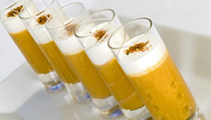 Try the San Diego Restaurants Marine Room Lobster Cappucino after dinner!
