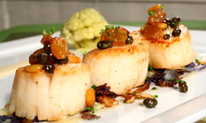 Sous Vide Scallops at Nine-Ten Restaurant San Diego Restaurants