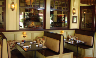 Choose a comfortable booth
