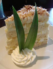Pina Colada Cake at Tommy Bahama's in Sarasota