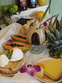 Georgia Peach Crisp, Key Lime Pie and Blackbear's Butterscotch at Tommy Bahama's in Sarasota