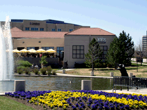 Incredible Views of Water Fountain and Lake from Ya Yas Outdoor Patio